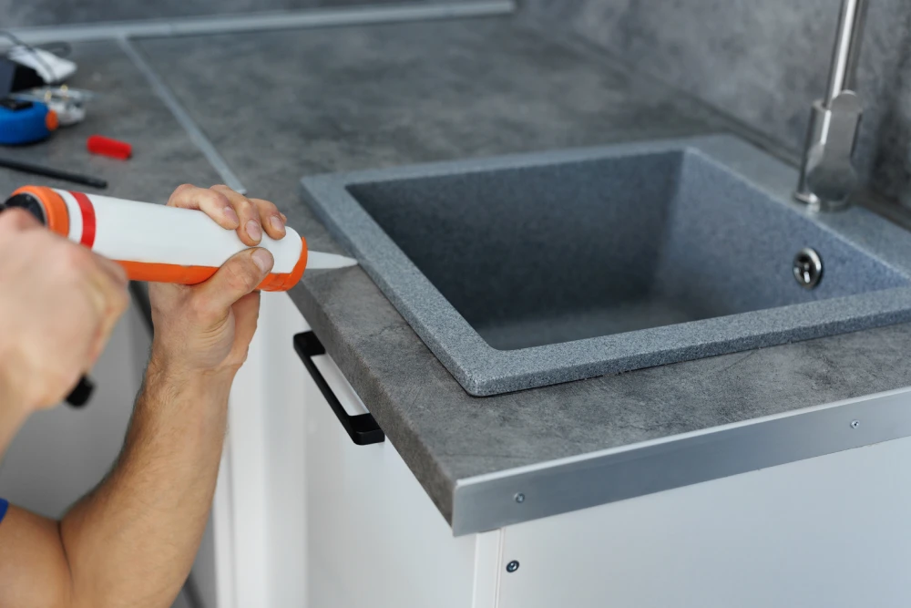 Kitchen Sink Caulking